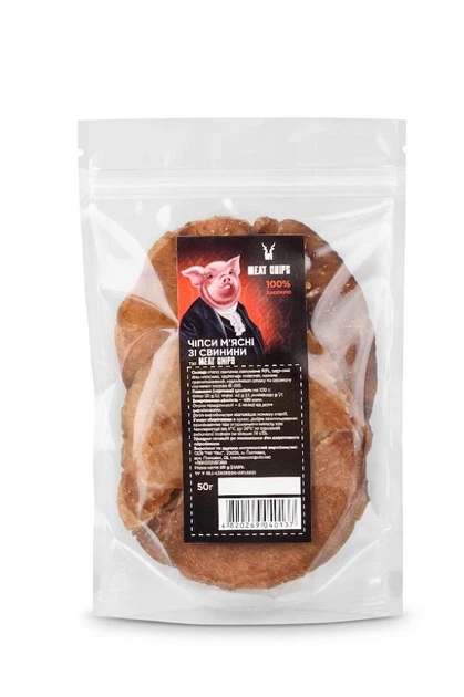 659678184 (1) Чипси м'ясні з свинини 50г ТМ Meat Chips - Зображення 1