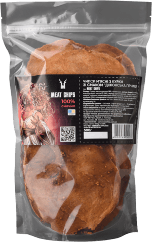 М'ясні чипси з курки "Діжонська гірчиця" 500г ТМ Meat Chips